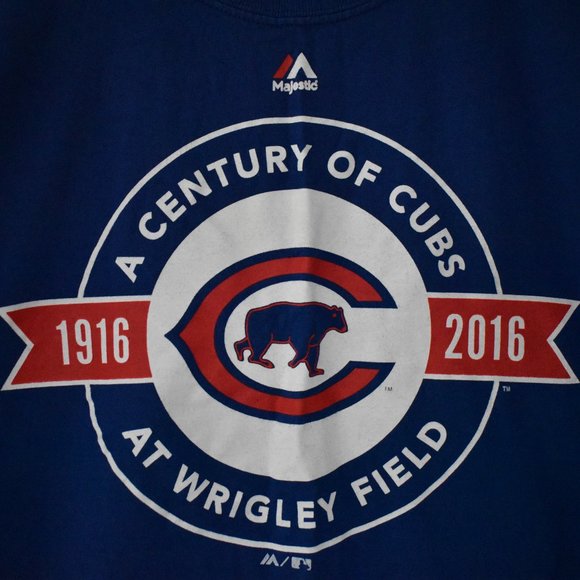 Chicago Cubs Wrigley Field royal blue t-shirt size medium 100% cotton - Picture 2 of 4